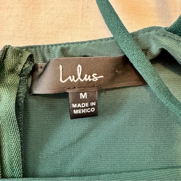 Lulu’s Medium Tier and There Hunter Green Tiered Trumpet Hem Maxi Dress ~Holiday - Picture 7 of 8